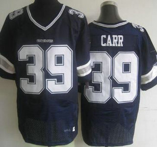 Nike Dallas Cowboys #39 Brandon Carr Elite Blue Jersey