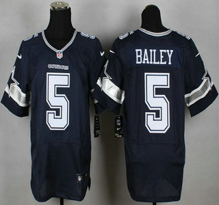 Nike Dallas Cowboys #5 Dan Bailey Navy Blue Elite Jersey