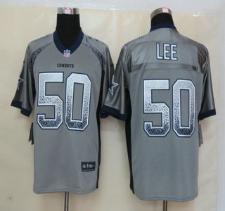 Nike Dallas Cowboys #50 Sean Lee Drift Fashion Grey Elite Jerseys