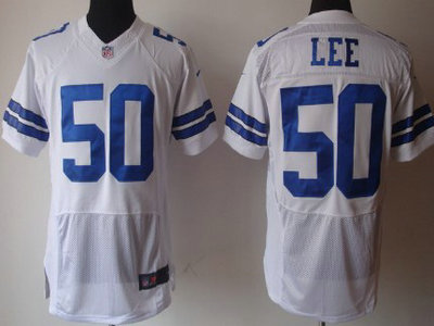Dallas Cowboys 50 Sean Lee White 2012 Nike NFL Elite Jerseys 