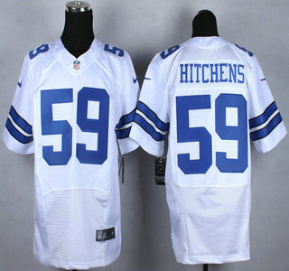 Nike Dallas Cowboys #59 Anthony Hitchens White Elite Jersey