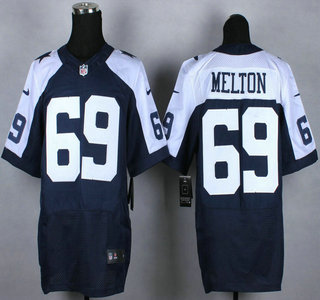 Nike Dallas Cowboys #69 Henry Melton Blue Thanksgiving Elite Jersey