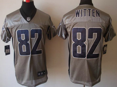Nike Dallas Cowboys 82 Jason Witten Grey Shadow Elite Jersey