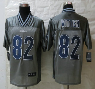 Nike Dallas Cowboys #82 Jason Witten Grey Vapor Elite Jersey