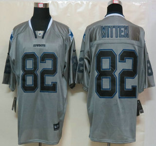 Nike Dallas Cowboys #82 Jason Witten Lights Out Grey Elite Jersey