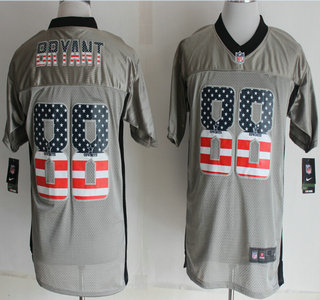 Nike Dallas Cowboys #88 Dez Bryant 2014 USA Flag Fashion Grey Shadow Elite Jersey