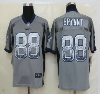 Nike Dallas Cowboys #88 Dez Bryant Drift Fashion Grey Elite Jersey