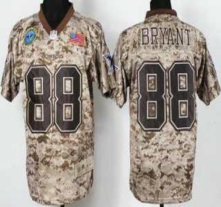 Nike Dallas Cowboys #88 Dez Bryant Salute to Service Digital Camo Elite Jersey