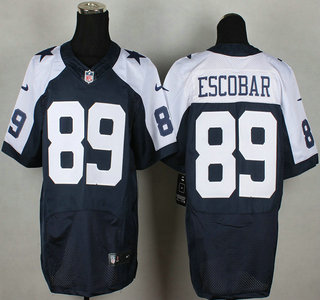 Nike Dallas Cowboys #89 Gavin Escobar Navy Blue Thanksgiving Elite Jersey