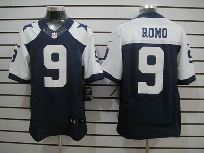 Nike Dallas Cowboys 9 Rome Blue Colors Thankgivings Elite Jerseys