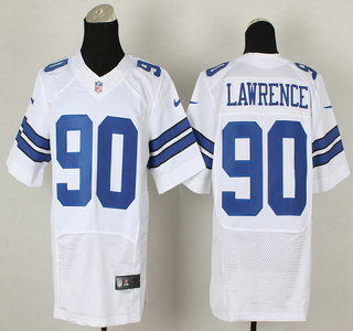 Nike Dallas Cowboys #90 Demarcus Lawrence Elite White Jersey