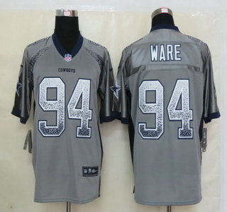 Nike Dallas Cowboys #94 DeMarcus Ware Drift Fashion Grey Elite Jersey