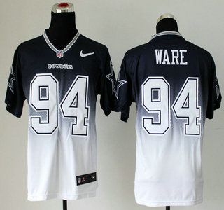 Nike Dallas Cowboys #94 DeMarcus Ware Drift Fashion II Blue With White 2013 Elite Jersey