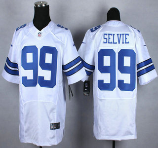 Nike Dallas Cowboys #99 George Selvie White Elite Jersey