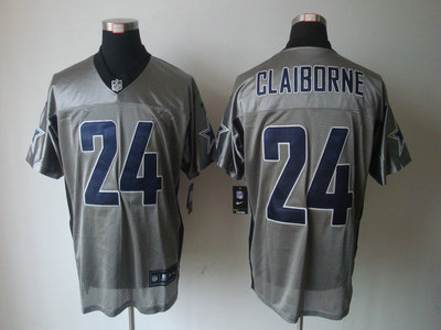 Nike Dallas Cowboys 24 Morris Claiborne Grey Shadow 2012 Nike NFL Elite Jersey