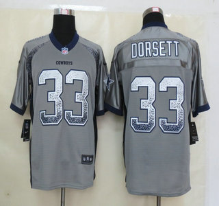 Nike Dallas cowboys #33 Tony Dorsett Drift Fashion Grey Elite Jerseys