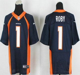 Nike Denver Broncos #1 Bradley Roby 2013 New Style Blue Elite Jersey