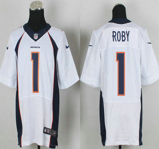 Nike Denver Broncos #1 Bradley Roby 2013 New Style White Elite Jersey