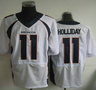 Nike Denver Broncos #11 Trindon Holliday 2013 White Elite Jersey