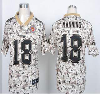 Nike Denver Broncos #18 Peyton Manning 2013 Camo Elite Jersey