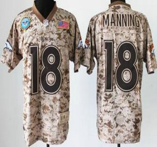 Nike Denver Broncos #18 Peyton Manning Salute to Service Digital Camo Elite Jersey