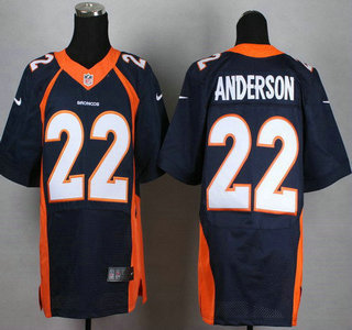 Nike Denver Broncos #22 C. J. Anderson 2013 Blue Elite Jersey