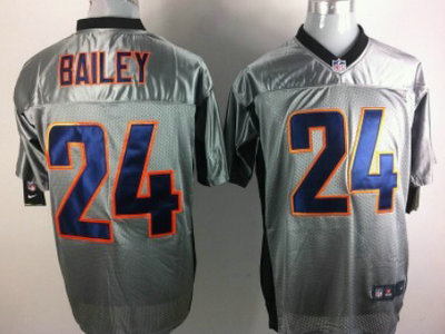 Nike Denver Broncos 24 Champ Bailey Gray Elite Jersey