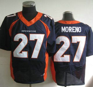 Nike Denver Broncos #27 Knowshon Moreno 2013 Blue Elite Jersey