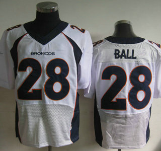Nike Denver Broncos #28 Montee Ball 2013 White Elite Jersey
