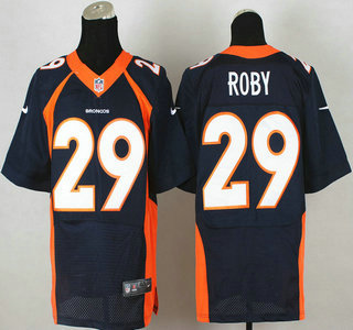 Nike Denver Broncos #29 Bradley Roby 2013 New Style Navy Blue Elite Jersey