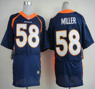 Nike Denver Broncos #58 Von Miller Blue Elite NFL Jersey 2013 New Style