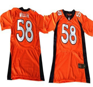 Nike Denver Broncos #58 Von Miller 2013 Orange Elite Jersey