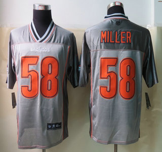 Nike Denver Broncos #58 Von Miller Grey Vapor Elite Jersey