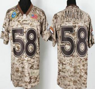Nike Denver Broncos #58 Von Miller Salute to Service Digital Camo Elite Jersey