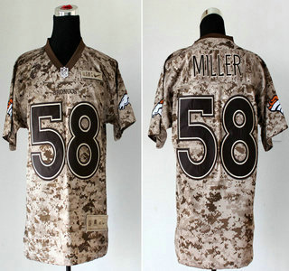Nike Denver Broncos #58 Von Miller US.Mccuu 2013 Camo Elite Jersey