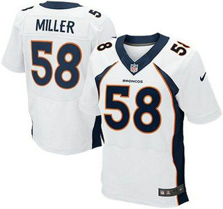 Nike Denver Broncos #58 Von Miller White Elite NFL Jersey 2013 New Style