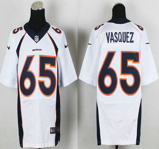 Nike Denver Broncos #65 Louis Vasquez 2013 New Style White Elite Jersey