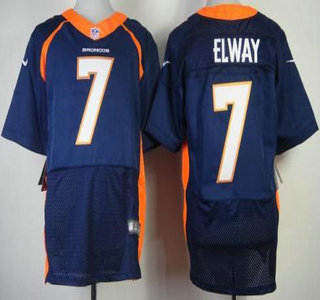 Nike Denver Broncos #7 John Elway 2013 Blue Elite Jersey