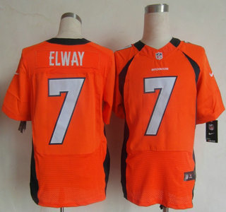 Nike Denver Broncos #7 John Elway Orange Elite Jersey