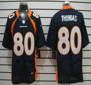 Nike Denver Broncos #80 Julius Thomas Blue Elite Jersey