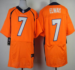 Nike Denver Broncos #7 John Elway 2013 Orange Elite Jersey