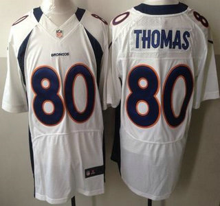 Nike Denver Broncos #80 Julius Thomas Elite White NFL Jersey