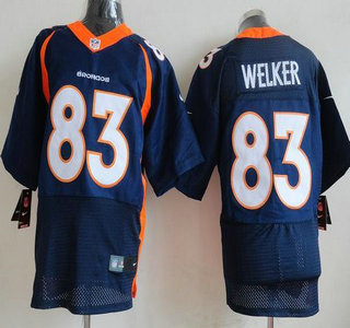Nike Denver Broncos #83 Wes Welker 2013 Blue Elite Jersey