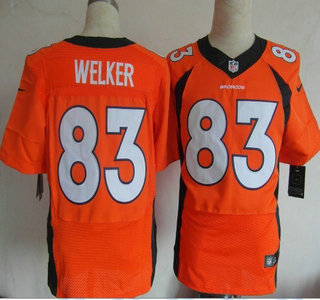 Nike Denver Broncos #83 Wes Welker 2013 Orange Elite Jersey