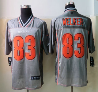 Nike Denver Broncos #83 Wes Welker Grey Vapor Elite Jersey
