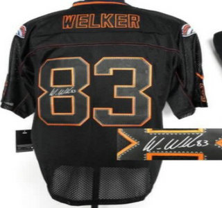 Nike Denver Broncos #83 Wes Welker Lights Out Black Signature Elite Jersey