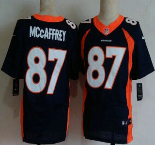 Nike Denver Broncos #87 Ed McCaffrey Blue Elite Jersey