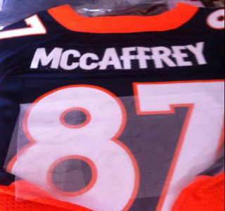 Nike Denver Broncos #87 Ed McCaffrey Blue Elite Jersey