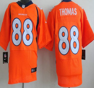 Nike Denver Broncos #88 Demaryius Thomas 2013 White Orange Jersey