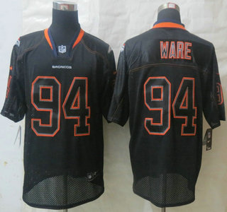 Nike Denver Broncos #94 DeMarcus Ware Lights Out Black Elite Jersey